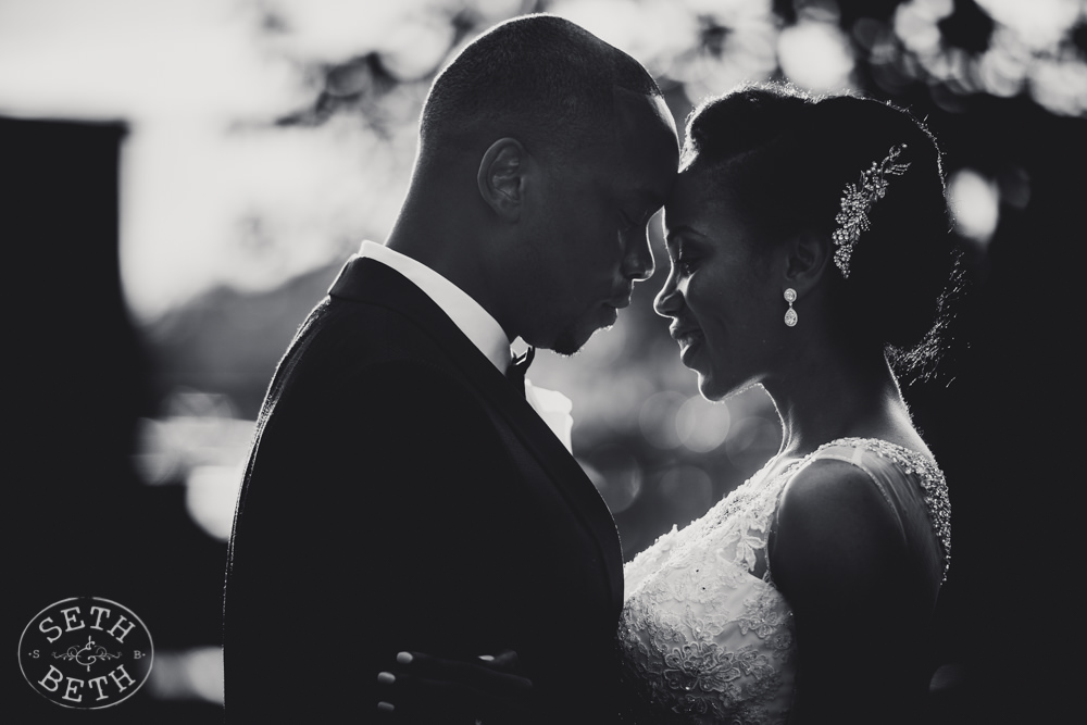 Bride and Groom at the Athletic Club Columbus Wedding 