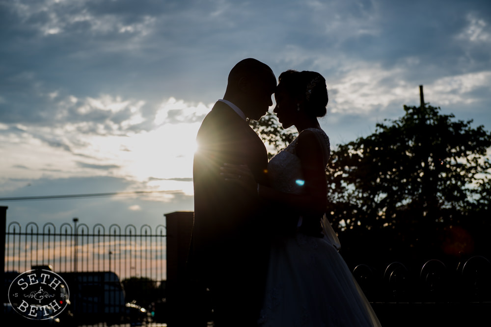 Bride and Groom at the Athletic Club Columbus Wedding 