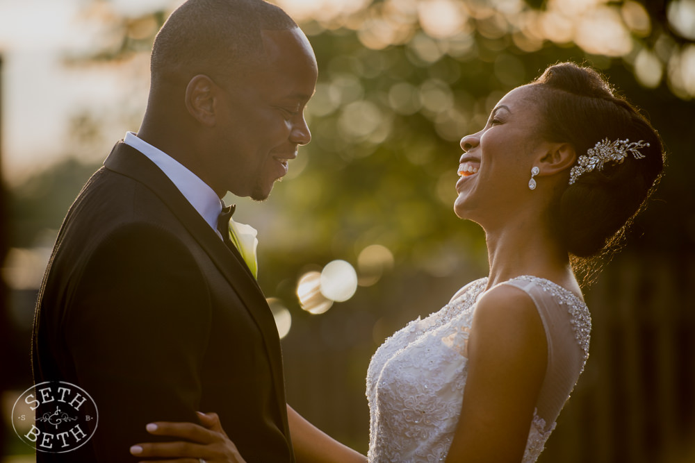 Bride and Groom at the Athletic Club Columbus Wedding 