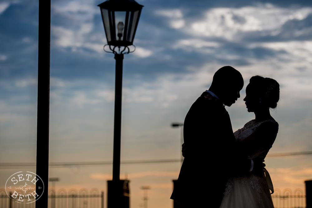 Bride and Groom at the Athletic Club Columbus Wedding 