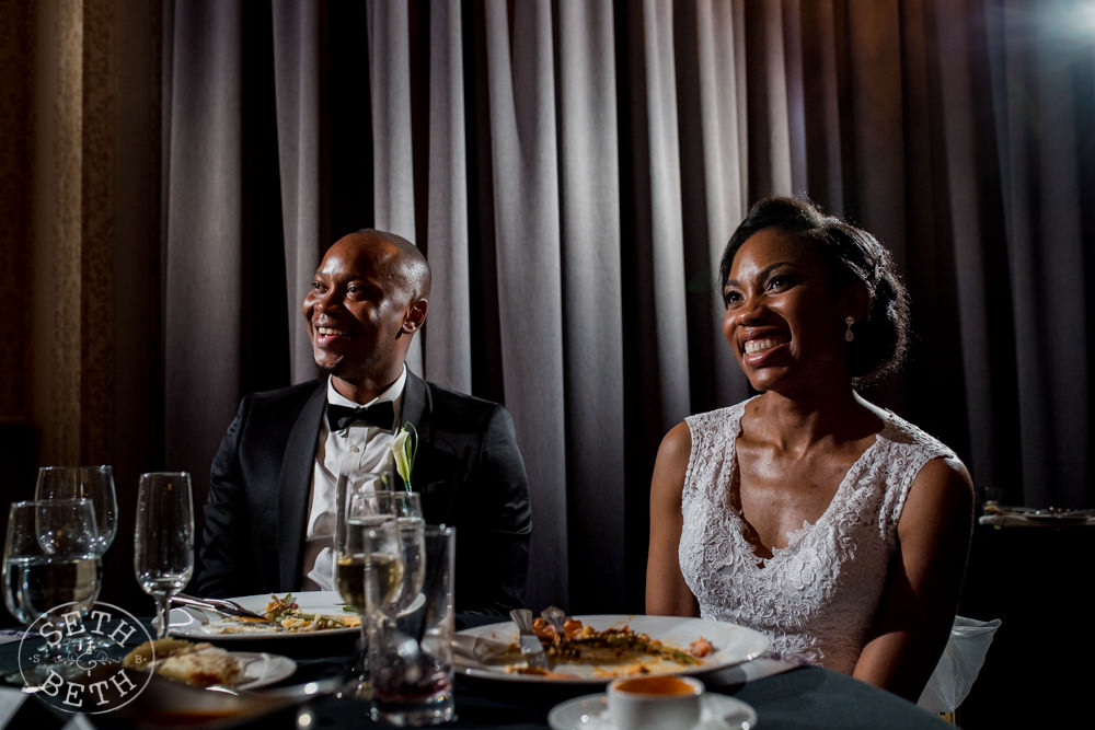 Bride and Groom Toast at the Athletic Club of Columbus