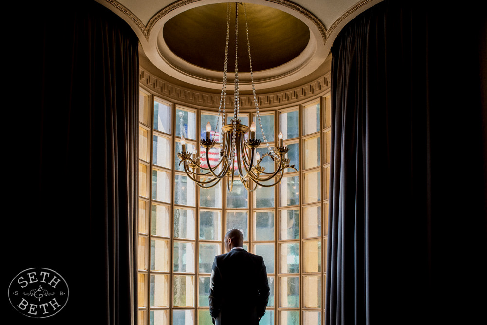 Columbus Ohio Groom Portrait  at the Athletic Club Columbus