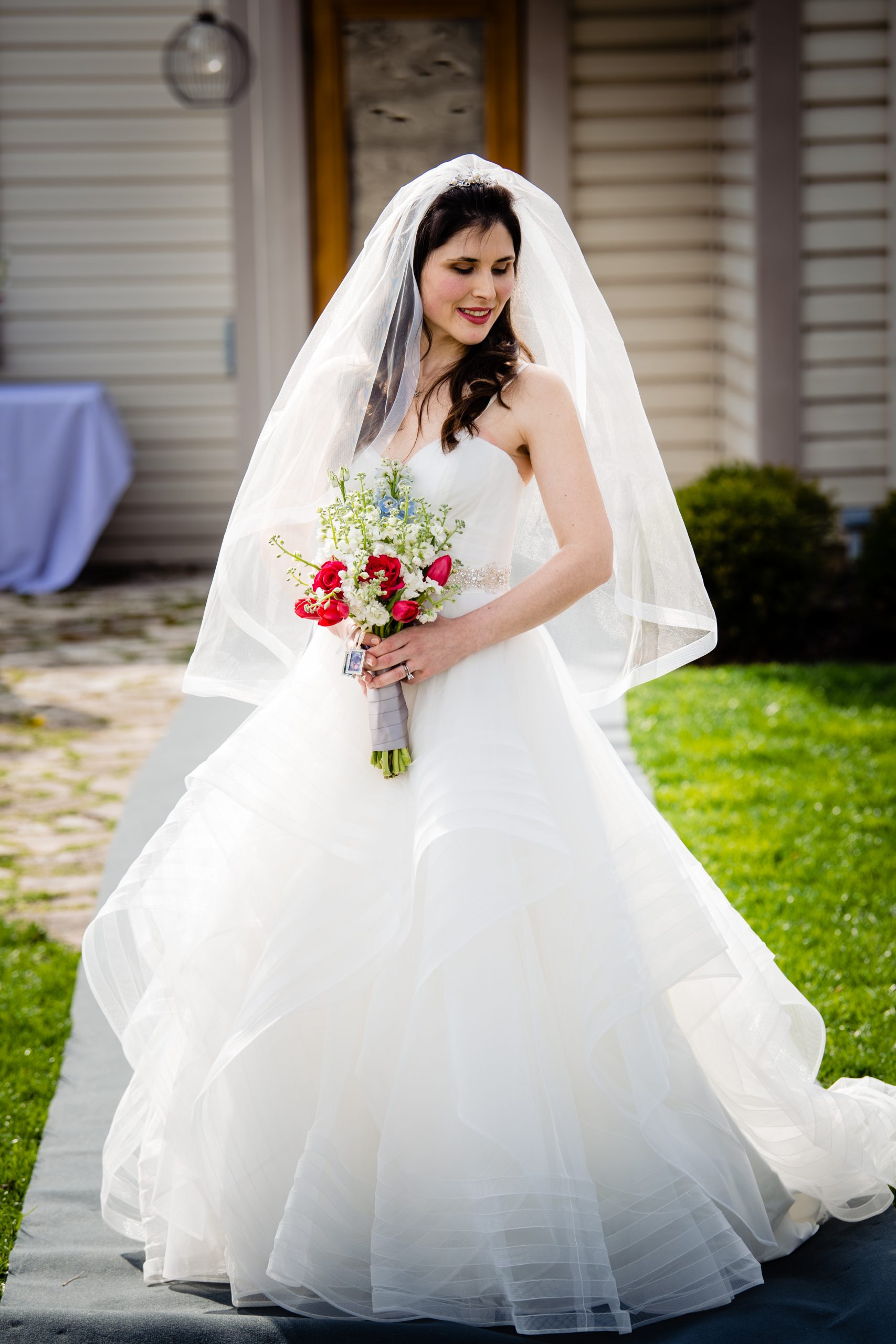 A bridal portrait during a COVID ceremony in Columbus, Ohio