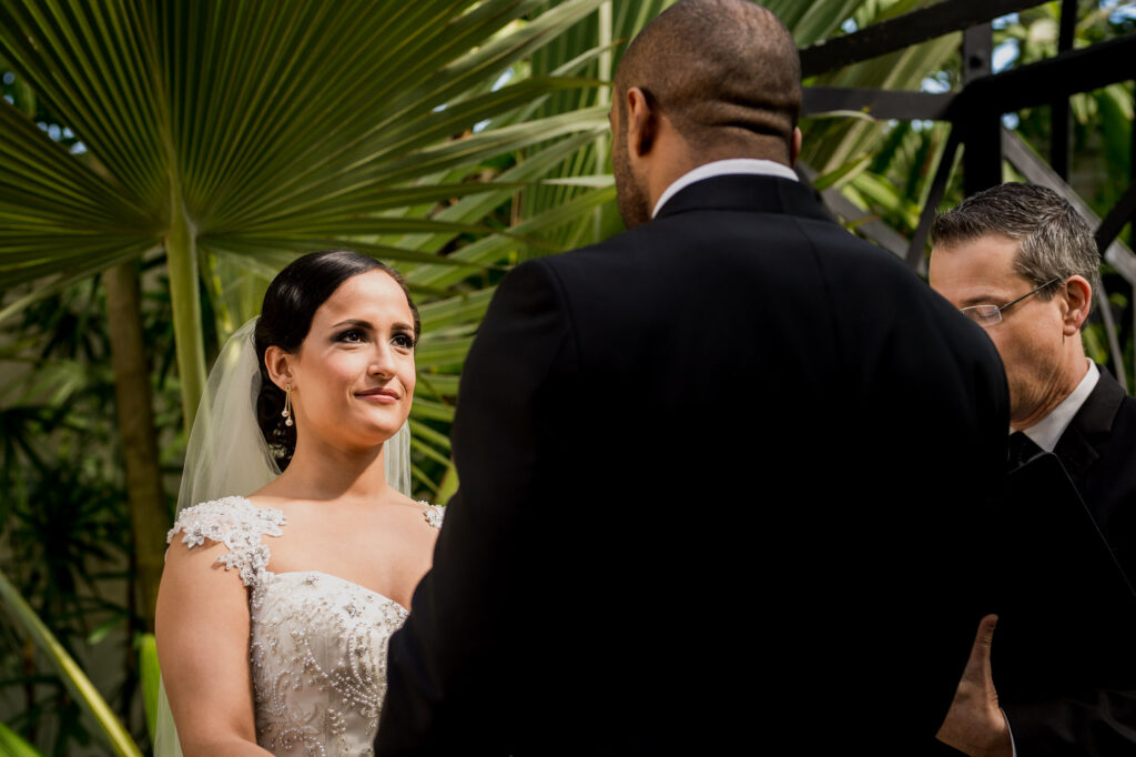 ceremony at Beautiful Botanical Garden Wedding 