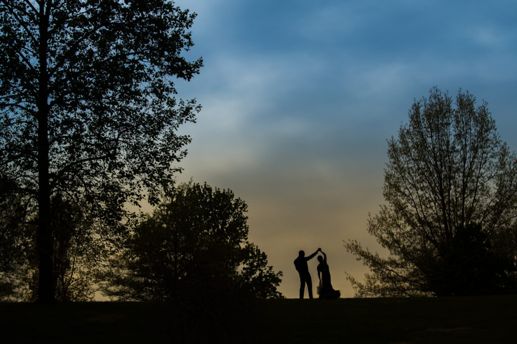 bride and groom at Beautiful Botanical Garden Wedding 