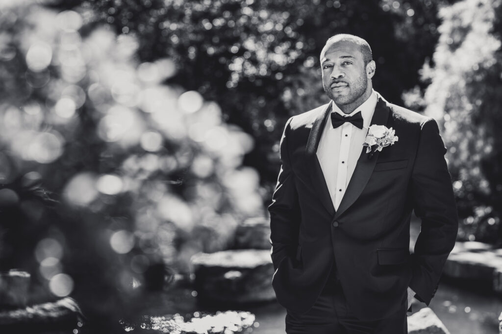 groom photo at Beautiful Botanical Garden Wedding 