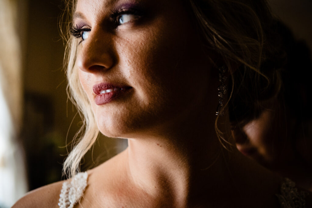 brides makeup at Grove City Wedding Venue