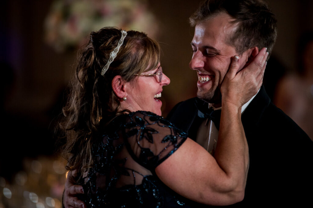 mother and son dance at Summer Westin Wedding Columbus