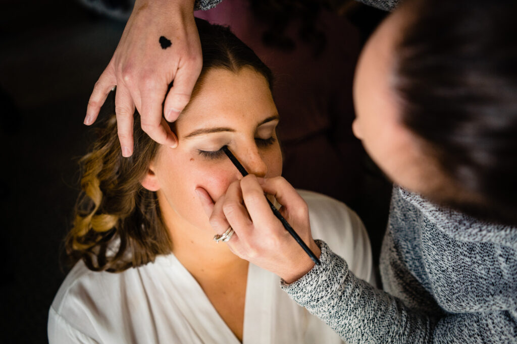 makeup at Columbus Art Museum Wedding