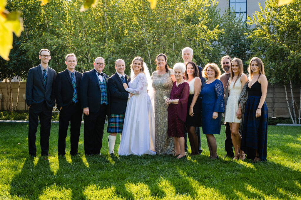 family at Columbus Art Museum Wedding