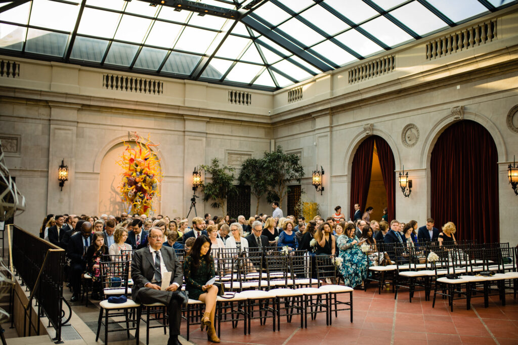 ceremony at Columbus Art Museum Wedding