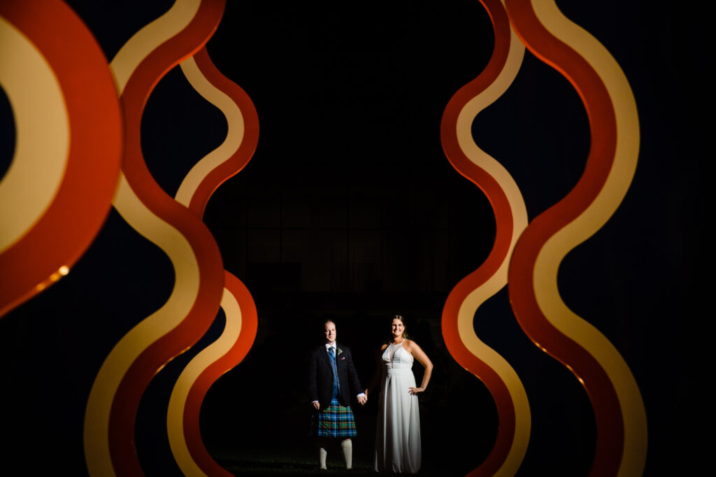 couple at Columbus Art Museum Wedding