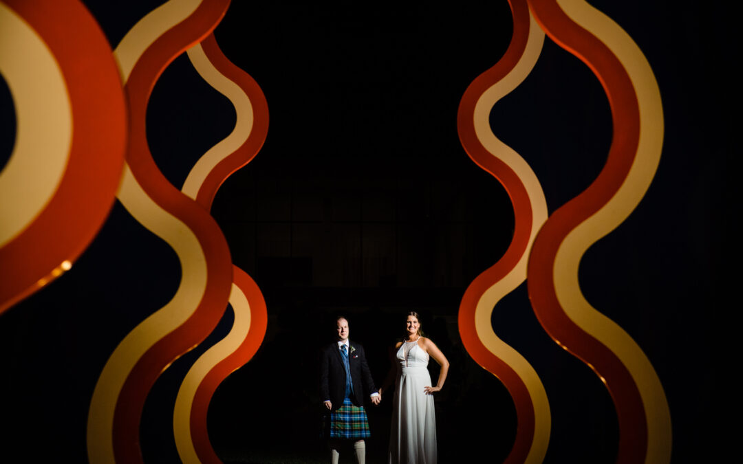 couple at Columbus Art Museum Wedding