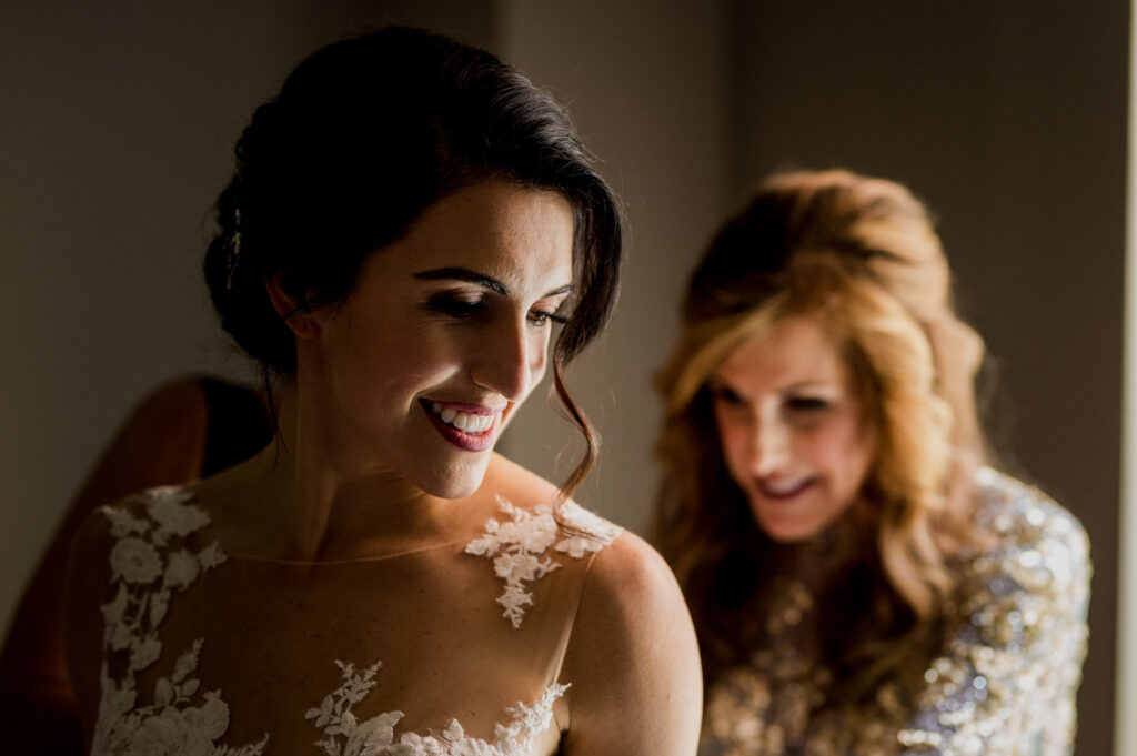 smiling bride at Columbus Ohio Westin Wedding