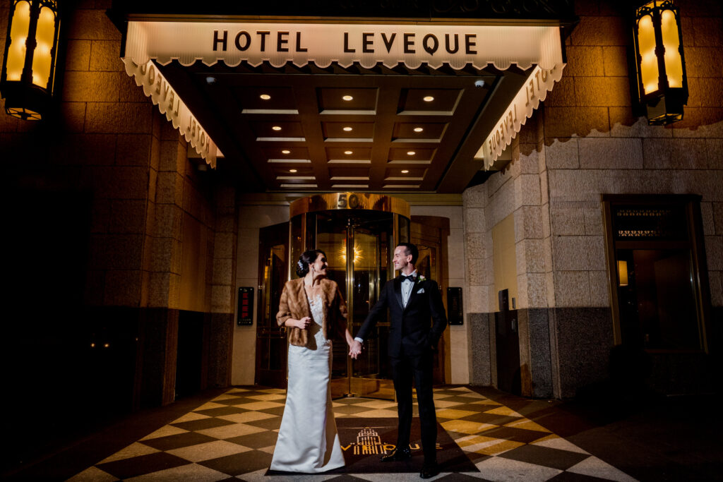 couple at hotel leveque