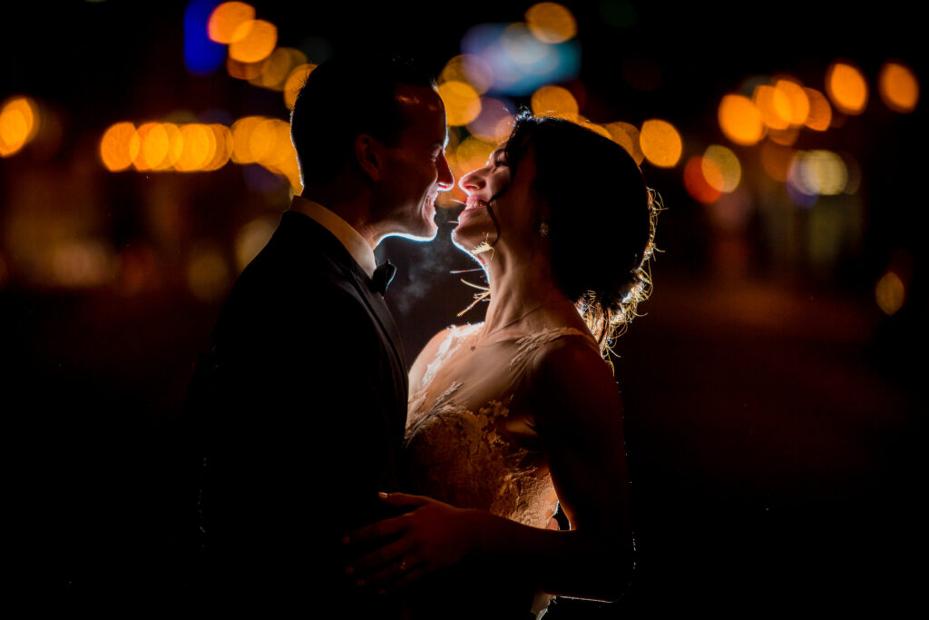 couple smiling at columbus ohio westin wedding