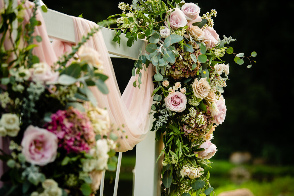 flowers on chairs