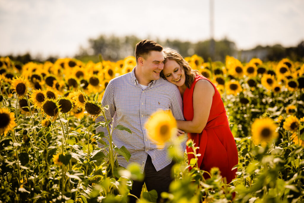 Columbus OH Sunflower Engagement