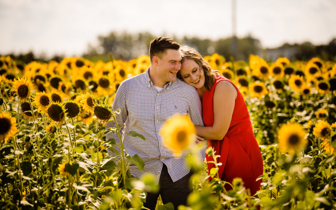 Columbus OH Sunflower Engagement