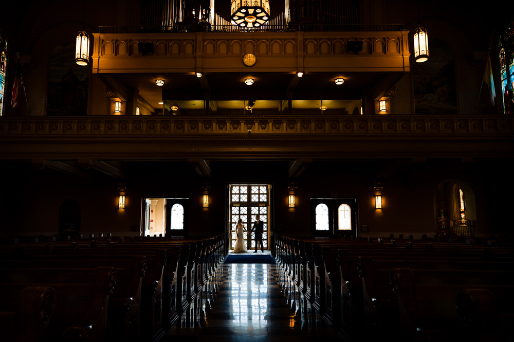 Downtown Akron wedding ceremony