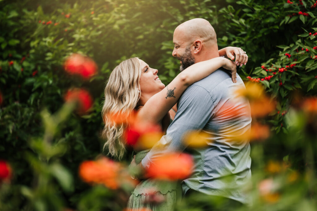 golden hour engagement photos