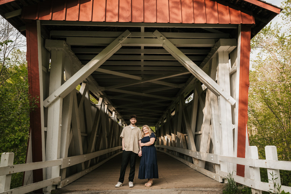 Everett Road Covered Bridge Engagement Session