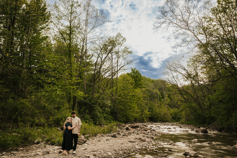 Everett Road Covered Bridge Engagement Session