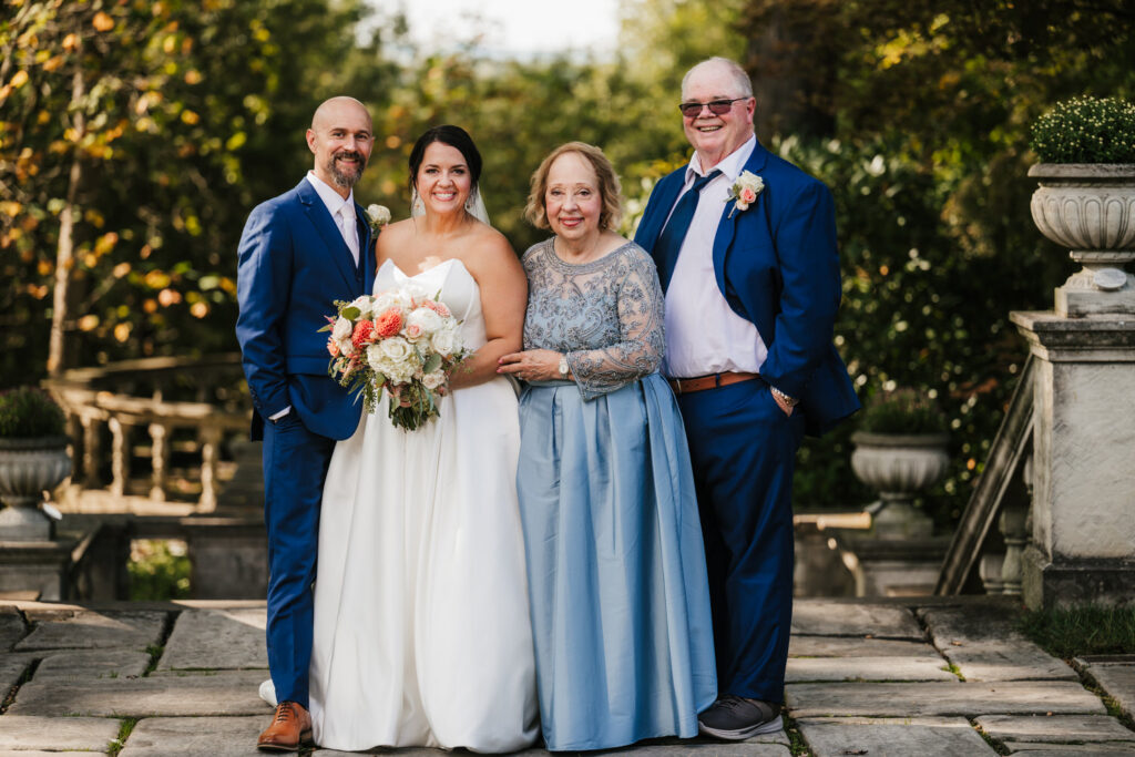 Outdoor family portraits at Ohio wedding