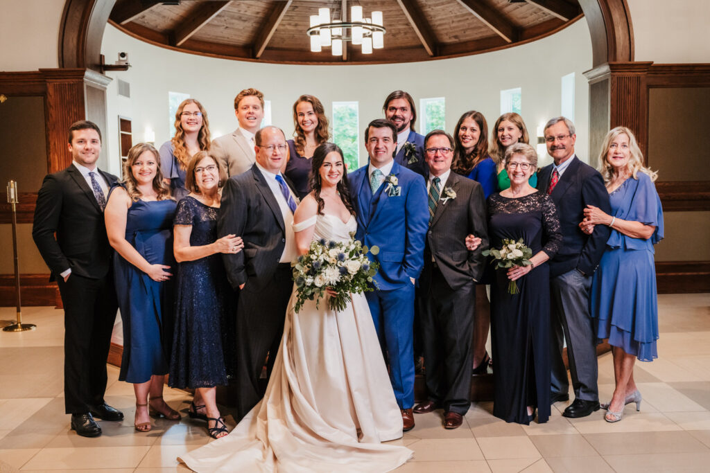 Bride and groom with grandparents