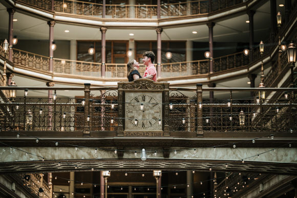 Cleveland Arcade engagement photography