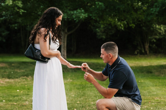 Orchard House Winery proposal in the gardens after dinner