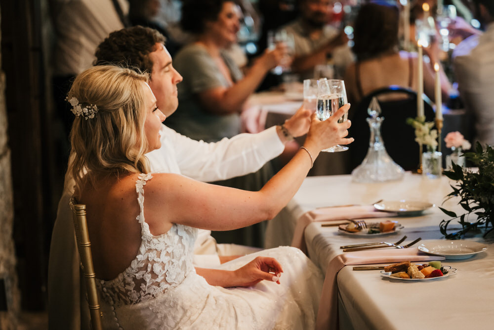 Candid bride and groom wedding photography