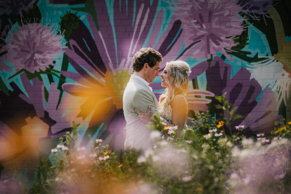 Romantic wedding portraits at Himelright Lodge