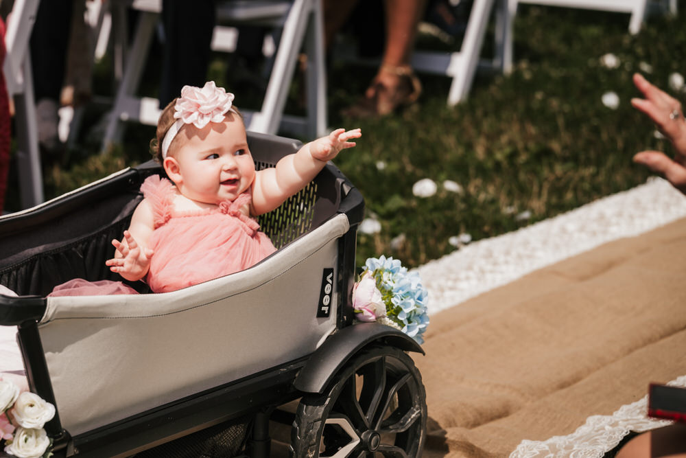 Special bride and niece wedding day photo