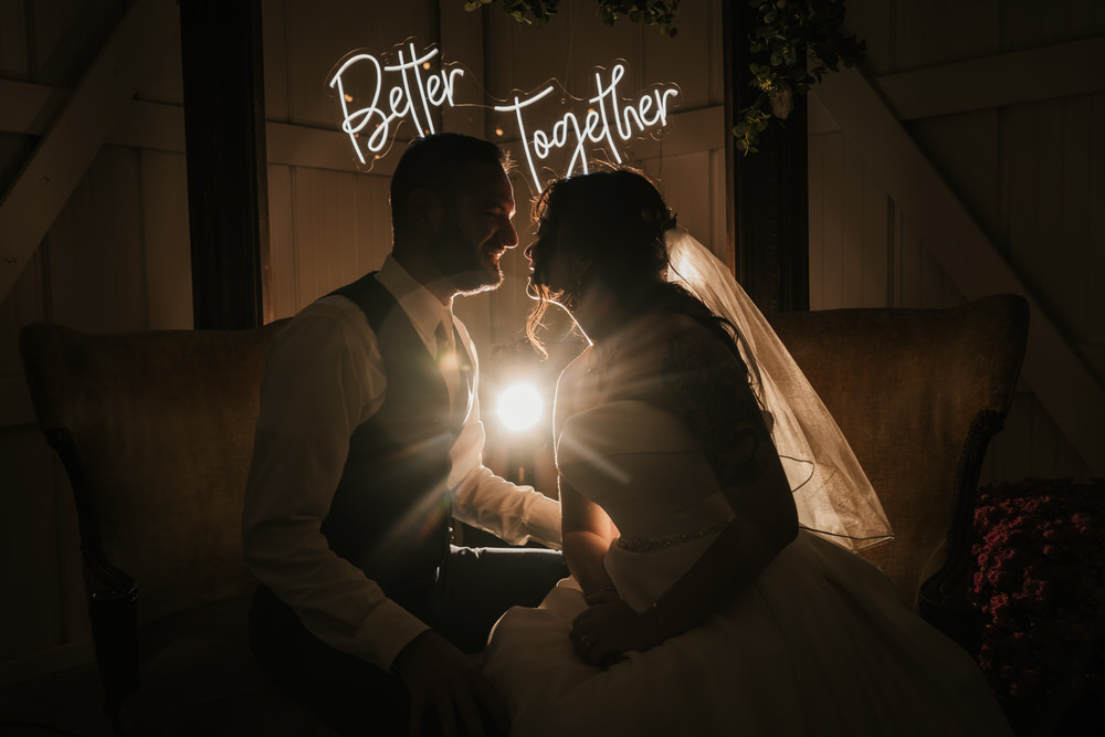 Dark and moody wedding photography at Alum Creek Farm