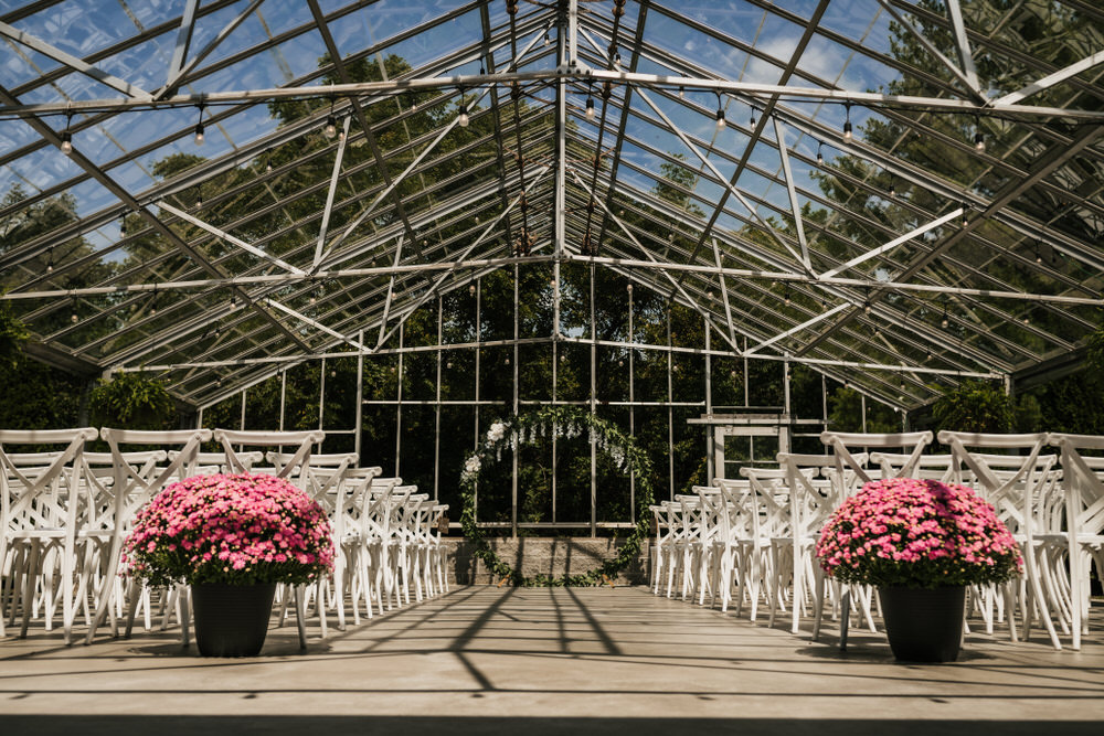 Ohio greenhouse wedding photography