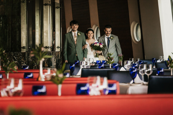 Pier W wedding ceremony overlooking Lake Erie