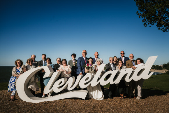 Romantic newlywed portraits along Lake Erie